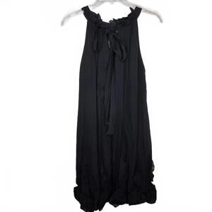 Rebecca Taylor High Neck Black Silk Sleeveless Dress Women's Size 10